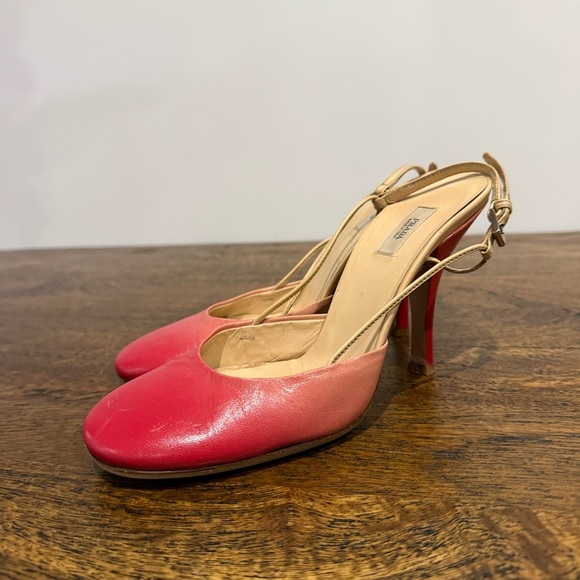 Prada Vintage Ombré Pink Slingback Pump Heels - Picture 3 of 16